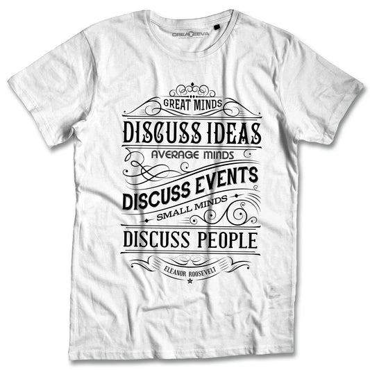 T-shirt Grandi Menti Idee Maglietta Aforisma Eleanor Roosevelt