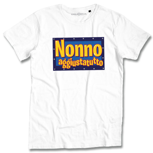 T-shirt Regalo Maglietta Festa dei Nonni - Nonno in pensione Supereroe Tuttofare