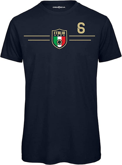 T-shirt giocatori Italia Maglia Europei Nazionale Italiana Mondiali