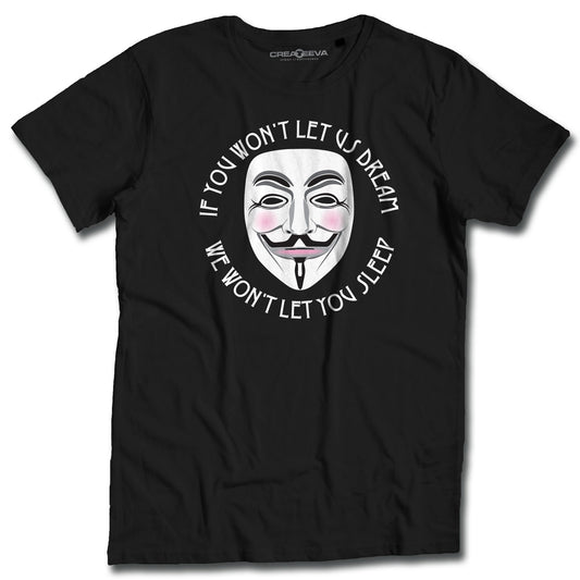 T-shirt Anonymous Maglia Vendetta Meglietta Hacker Gamer